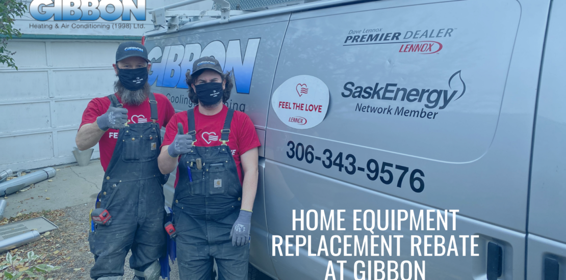 Gibbon heating and air conditioning team by van